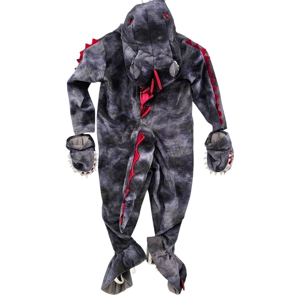Ministry of Rascals 4T Gray Red Full Body Dragon Halloween Costume - Picture 6 of 7